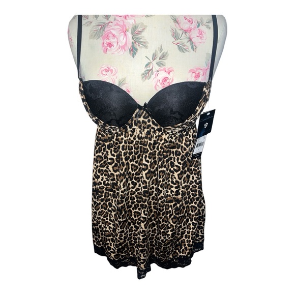 Carrie Amber Intimates Cheetah Print Babydoll size M (juniors) - Picture 3 of 13